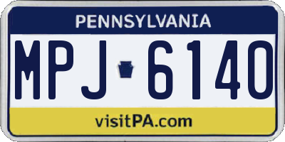 PA license plate MPJ6140