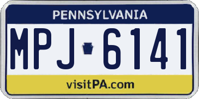 PA license plate MPJ6141