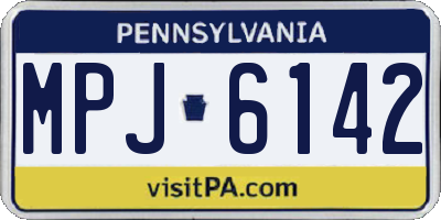 PA license plate MPJ6142