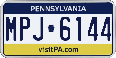 PA license plate MPJ6144