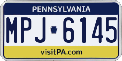 PA license plate MPJ6145
