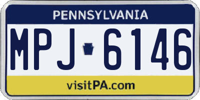 PA license plate MPJ6146