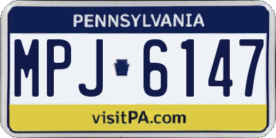 PA license plate MPJ6147
