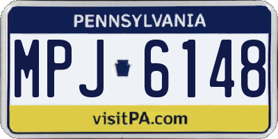 PA license plate MPJ6148