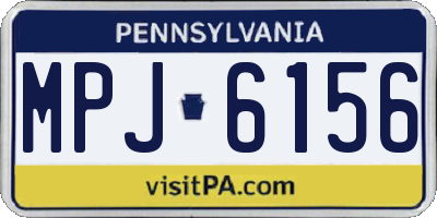 PA license plate MPJ6156