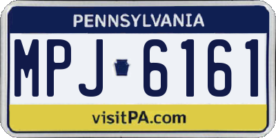 PA license plate MPJ6161