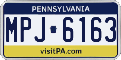 PA license plate MPJ6163