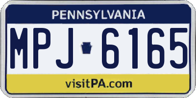 PA license plate MPJ6165