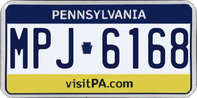 PA license plate MPJ6168