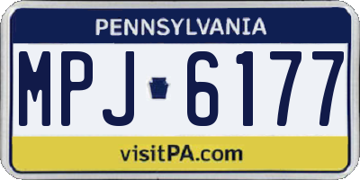 PA license plate MPJ6177