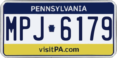 PA license plate MPJ6179