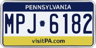 PA license plate MPJ6182