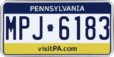 PA license plate MPJ6183