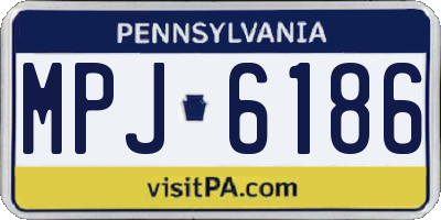 PA license plate MPJ6186