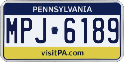 PA license plate MPJ6189