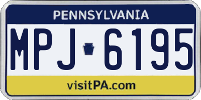 PA license plate MPJ6195