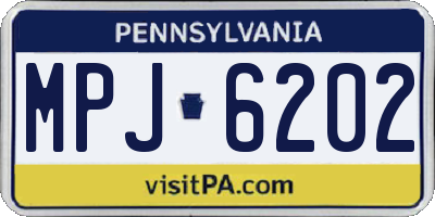 PA license plate MPJ6202