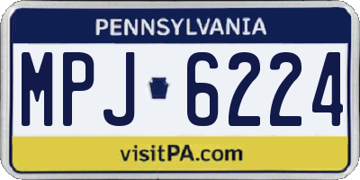 PA license plate MPJ6224