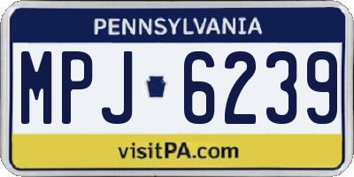 PA license plate MPJ6239