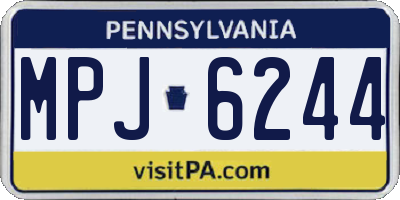 PA license plate MPJ6244