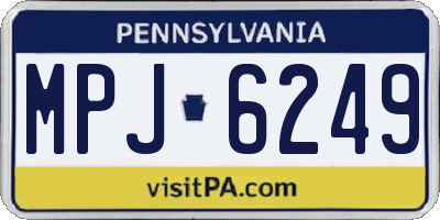 PA license plate MPJ6249