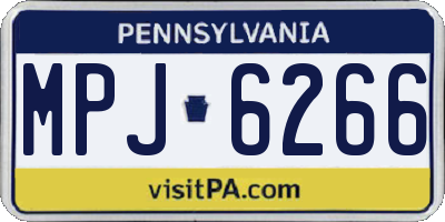 PA license plate MPJ6266
