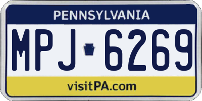 PA license plate MPJ6269