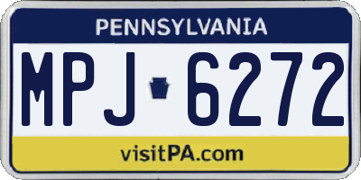 PA license plate MPJ6272