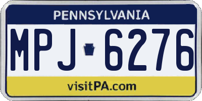 PA license plate MPJ6276