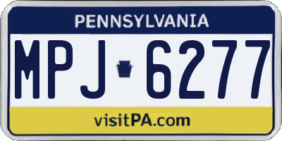 PA license plate MPJ6277