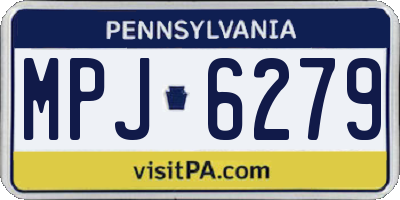 PA license plate MPJ6279