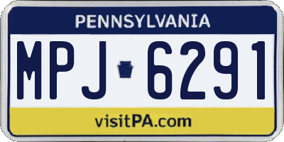 PA license plate MPJ6291