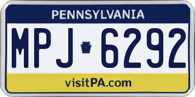PA license plate MPJ6292