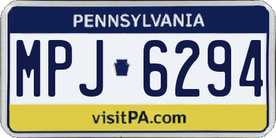 PA license plate MPJ6294