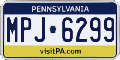PA license plate MPJ6299