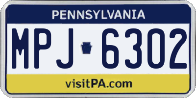 PA license plate MPJ6302