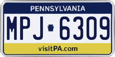 PA license plate MPJ6309