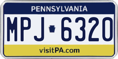 PA license plate MPJ6320