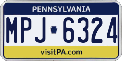 PA license plate MPJ6324