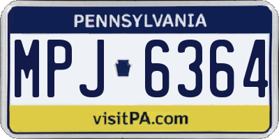 PA license plate MPJ6364