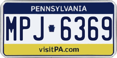 PA license plate MPJ6369