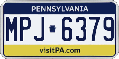 PA license plate MPJ6379