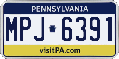 PA license plate MPJ6391