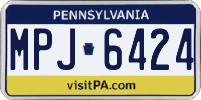 PA license plate MPJ6424