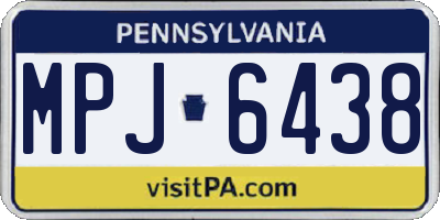 PA license plate MPJ6438