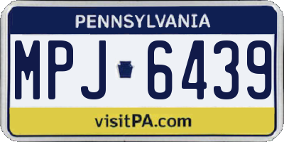 PA license plate MPJ6439