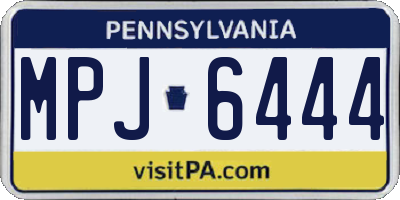 PA license plate MPJ6444
