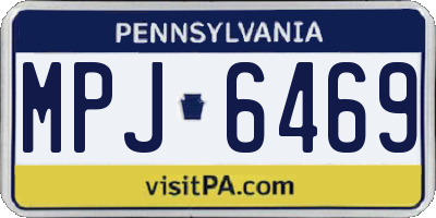 PA license plate MPJ6469