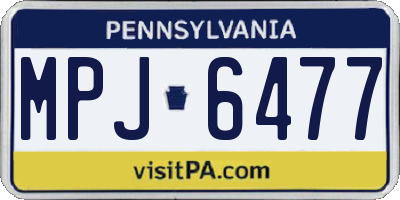 PA license plate MPJ6477