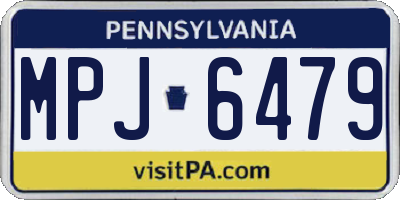 PA license plate MPJ6479